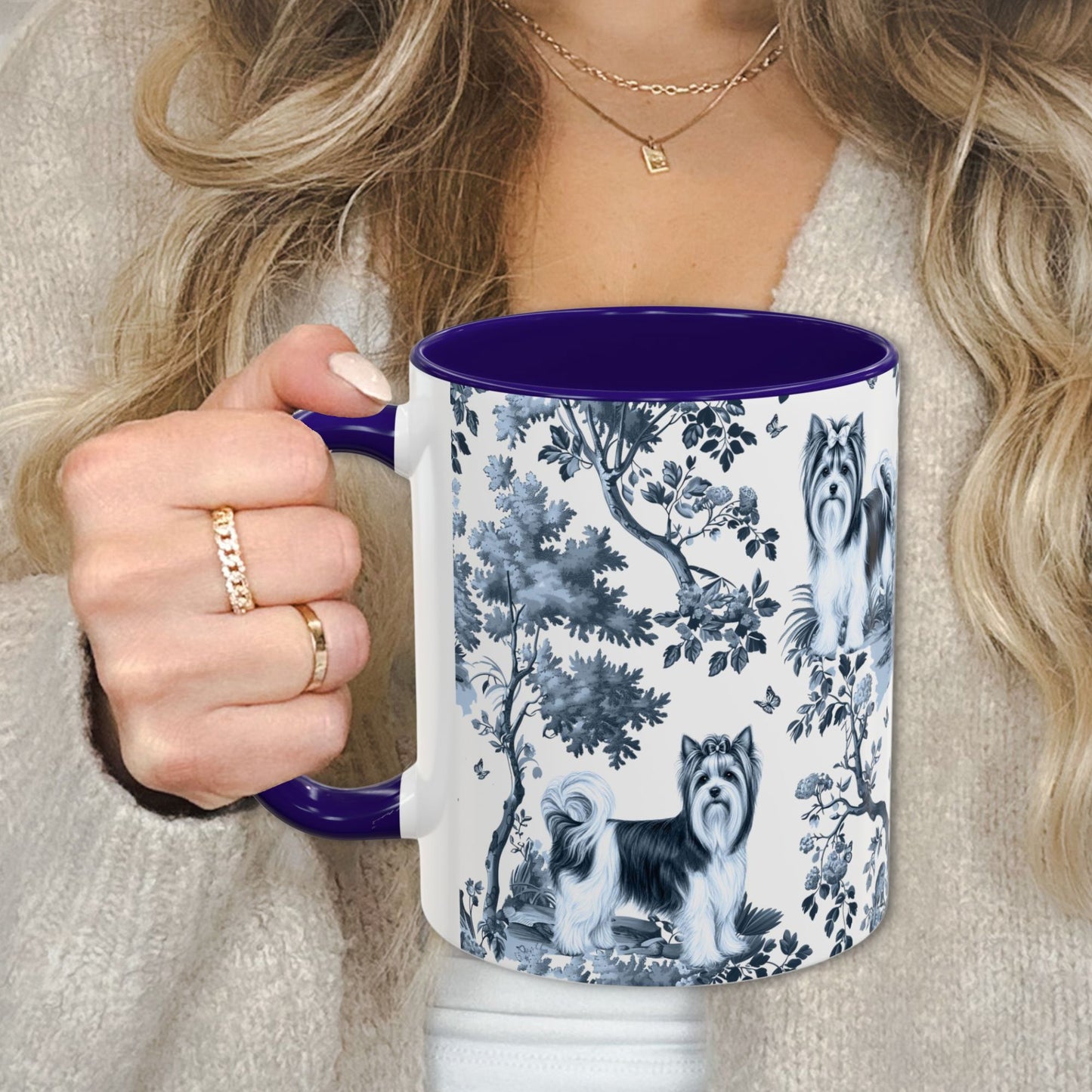 Biewer Terrier Mug - Toile Pattern