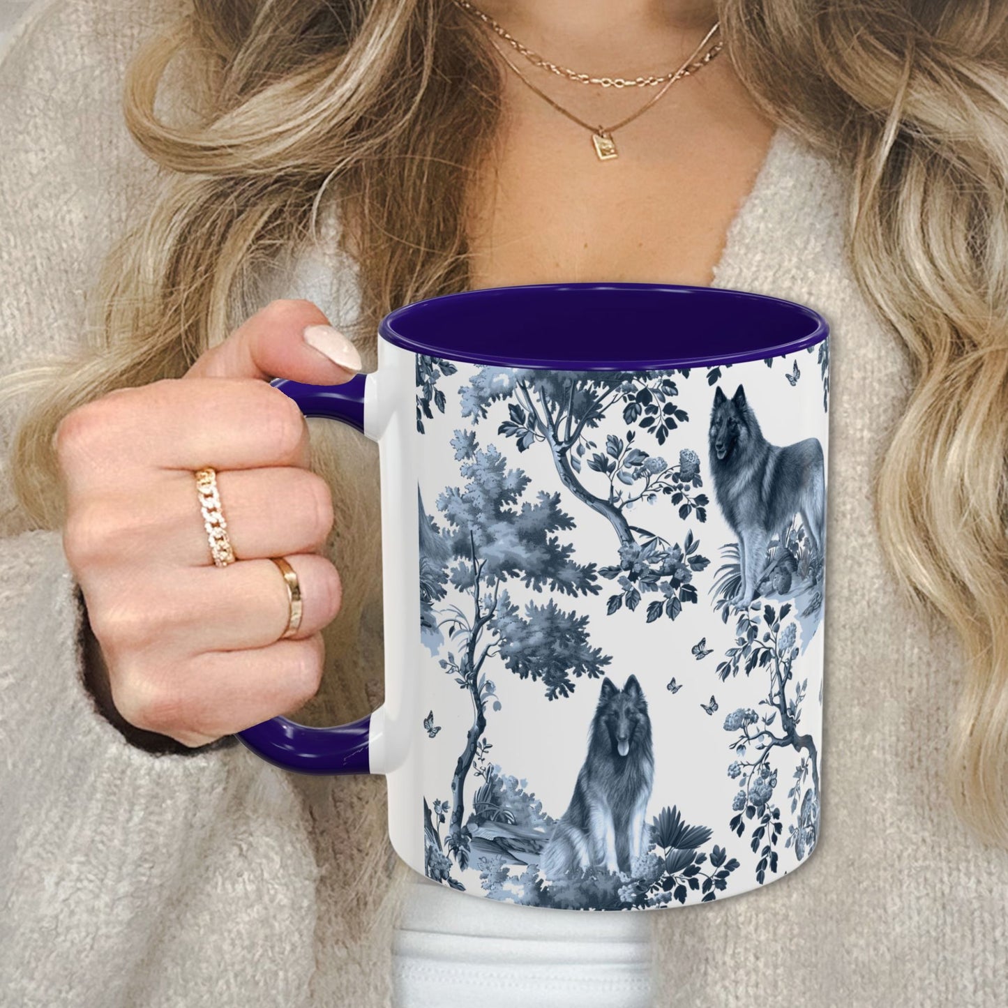 Belgian Tervuren Mug - Toile Pattern