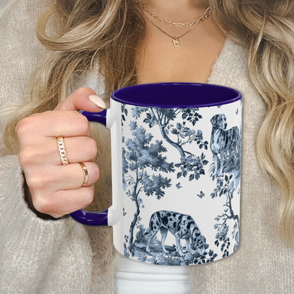 Catahoula Leopard Dog Mug - Toile Pattern