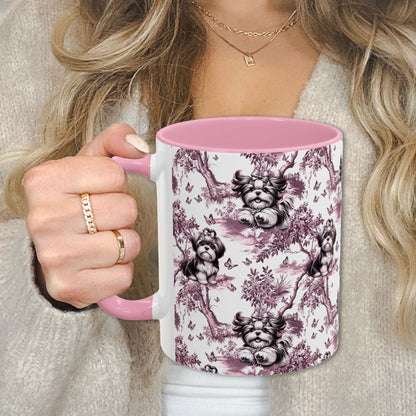 Shih Tzu Mug - Pink Toile