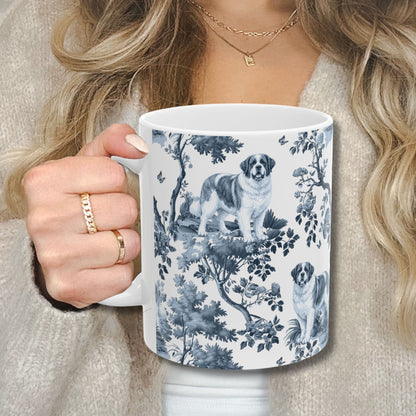 Saint Bernard Mug - Toile Pattern