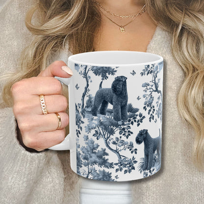 Kerry Blue Terrier Mug - Toile Pattern