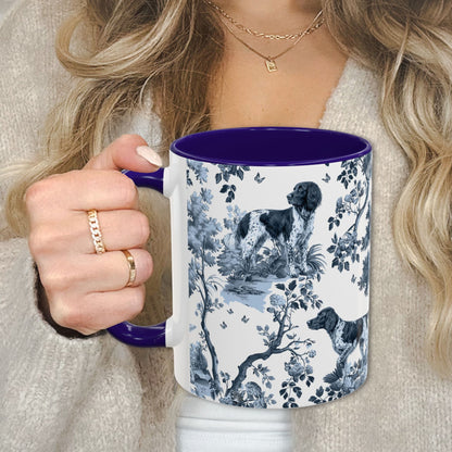 Large Munsterlander Mug - Toile Pattern