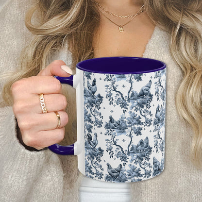 Chicken Mug - Toile Pattern