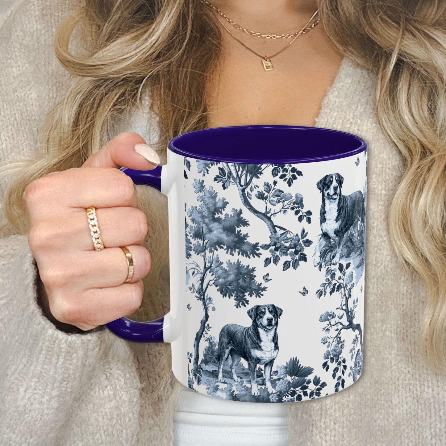 Greater Swiss Mountain Dog Mug - Toile Pattern