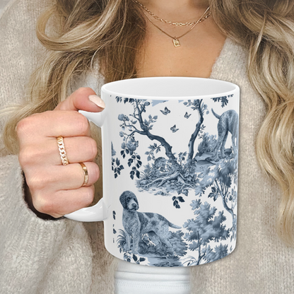 Lagotto Romagnolo Mug - Blue Toile Pattern