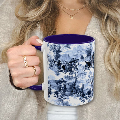 Basset Hound Toile Mug - Western Cowboy