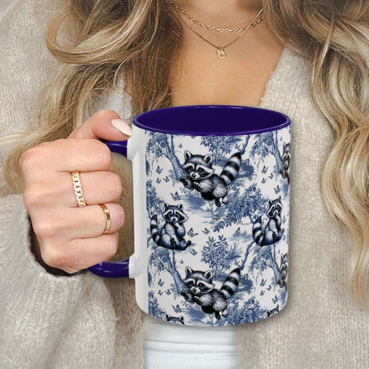Raccoon Toile Mug