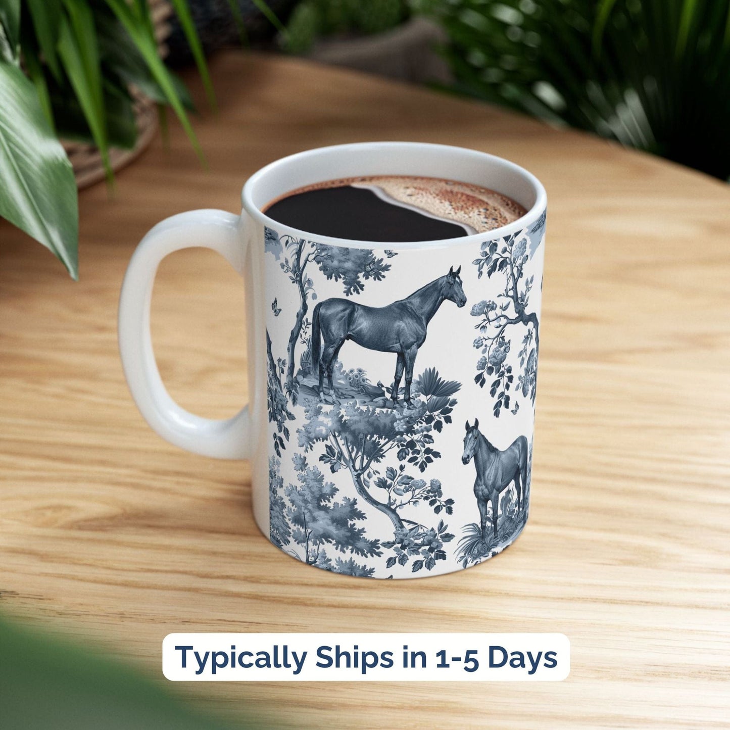 Thoroughbred Horse Mug - Toile