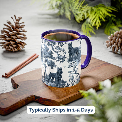 Giant Schnauzer Mug - Toile Pattern