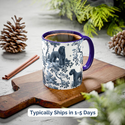 Kerry Blue Terrier Mug - Toile Pattern