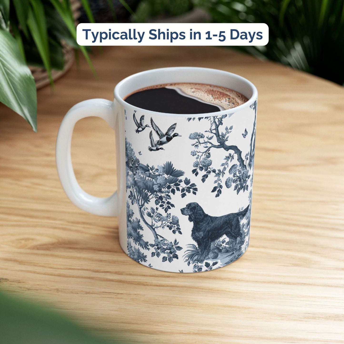 Gordon Setter Mug - Toile Pattern