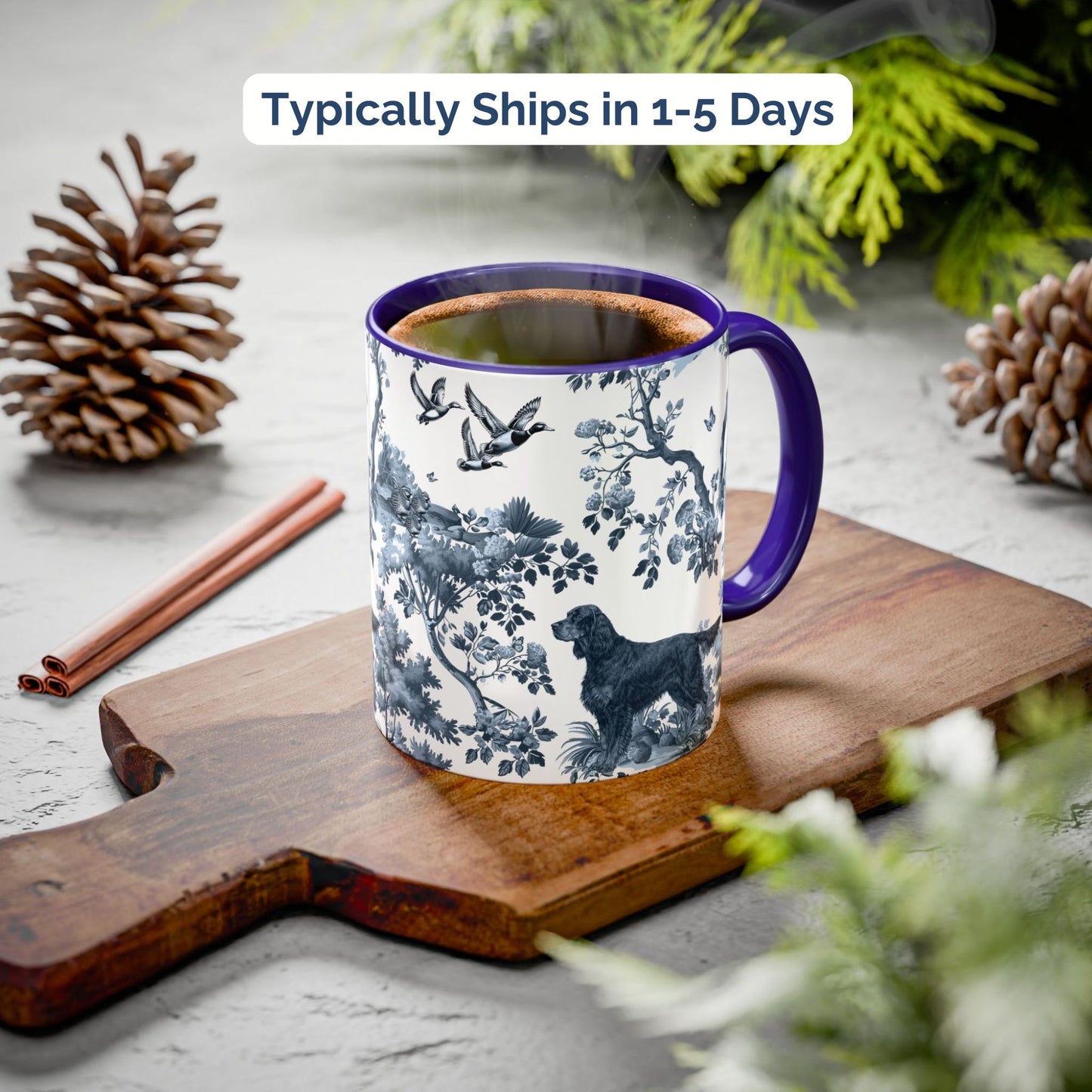 Gordon Setter Mug - Toile Pattern