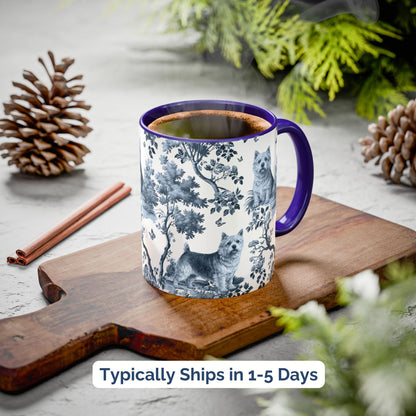 Norwich Terrier Mug - Toile Pattern