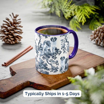 Saint Bernard Mug - Toile Pattern