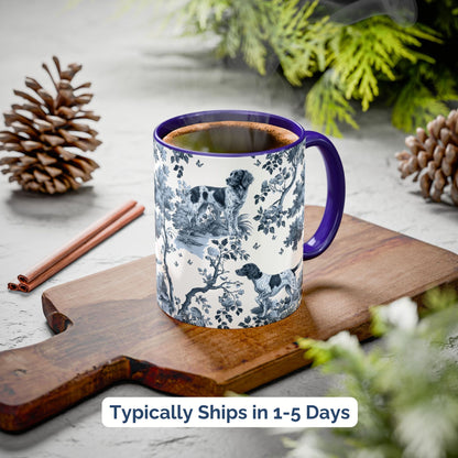 Small Munsterlander Mug - Toile Pattern