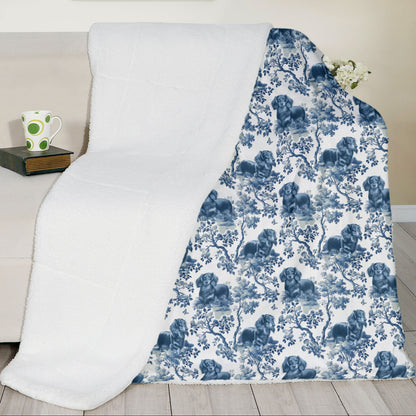 Longhaired Dachshund Blanket - Toile