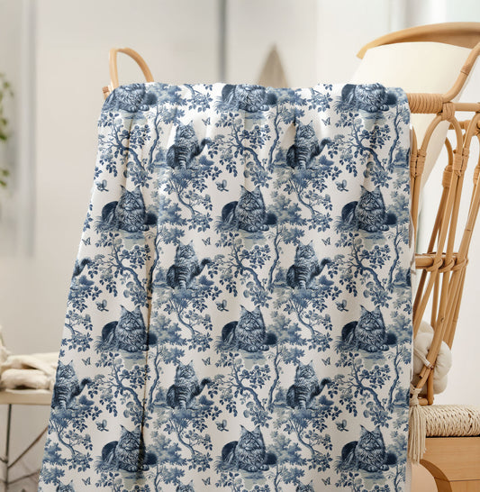 Maine Coon Cat Blanket - Toile