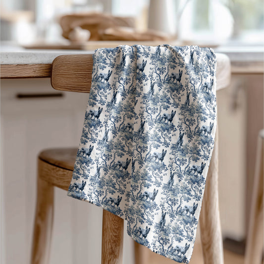 Belgian Malinois Garden Toile tea towel