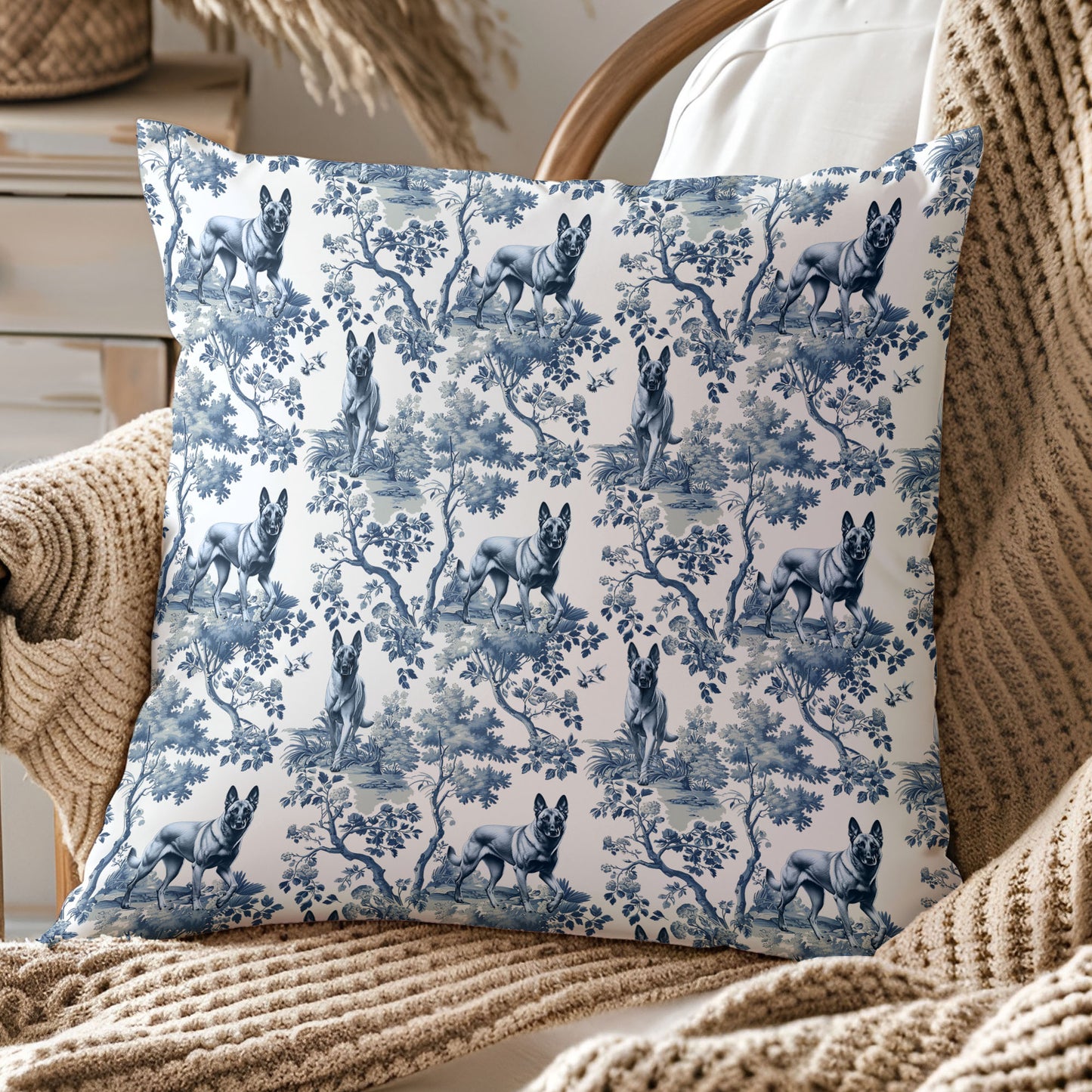Belgian Malinois Pillow Cover - Toile