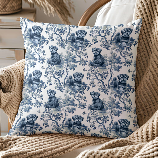 Morkie Pillow Cover - Toile