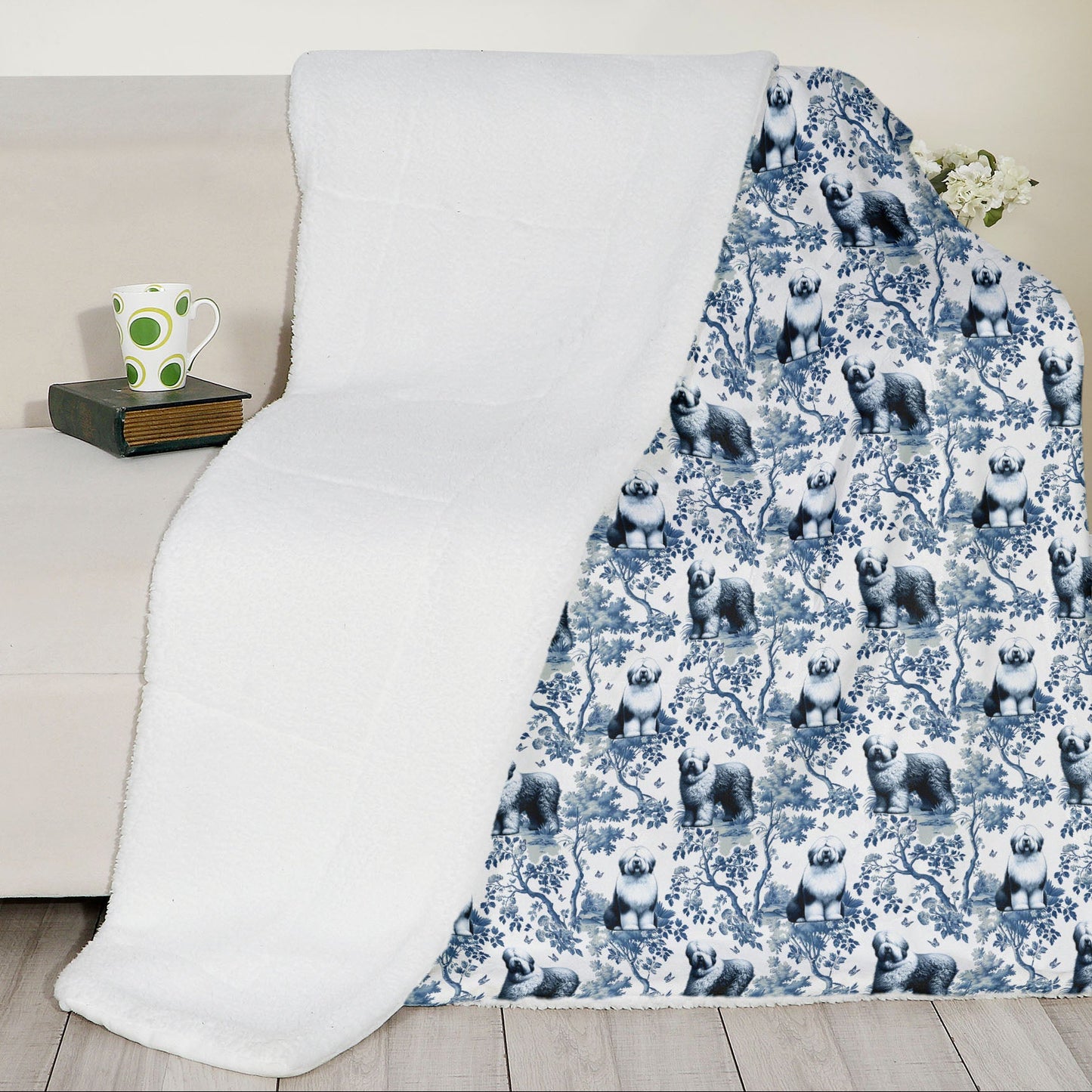 Old English Sheepdog Blanket - Toile