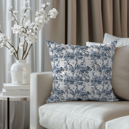 Pharaoh Hound Pillow Cover - Blue Toile Pattern