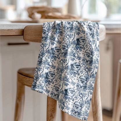 Pomeranian Cotton Tea Towels - Toile Pattern