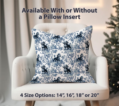 Poodle Pillow Cover - Toile