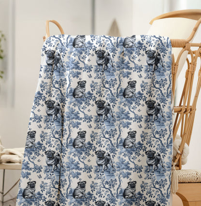 Pug Blanket - Toile