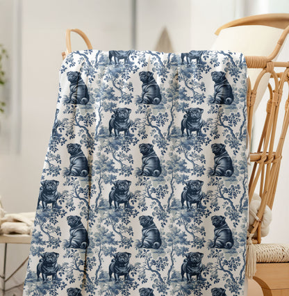 Pug Blanket - Toile