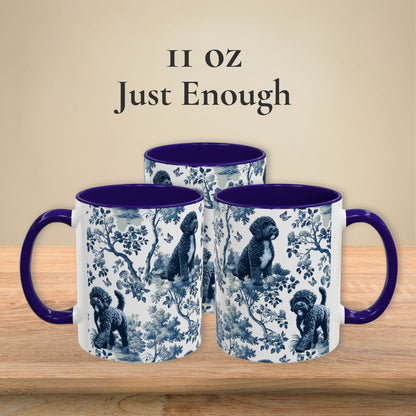 Portuguese Water Dog Mug - Toile Pattern
