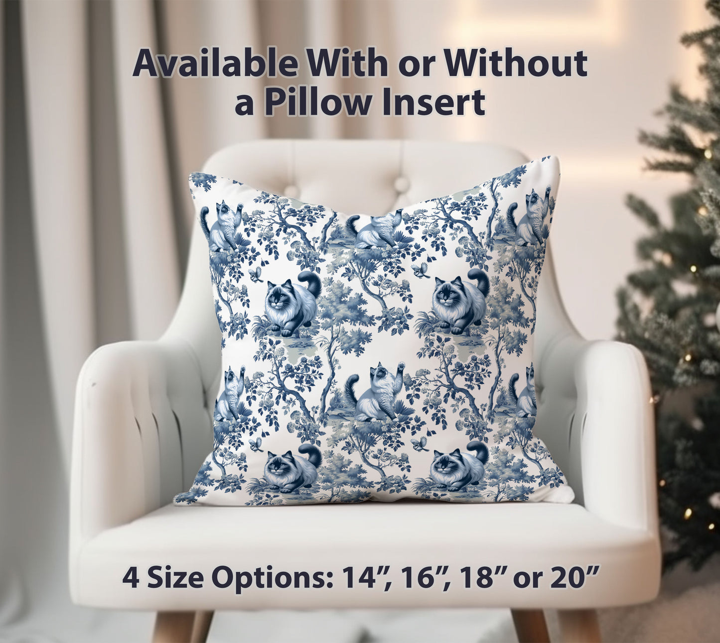 Ragdoll Cat Pillow Cover - Toile