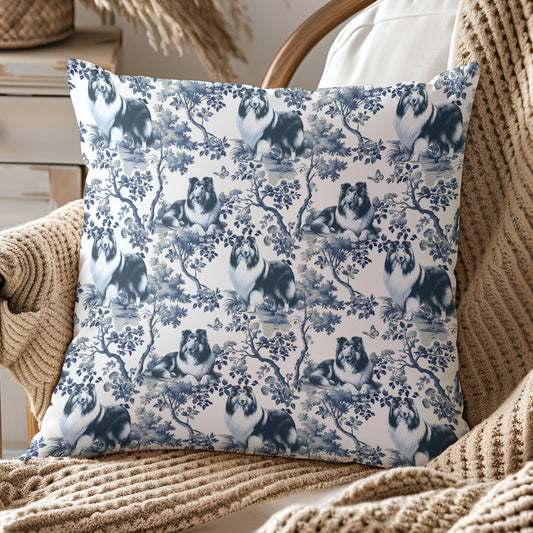 Rough Collie Pillow Cover - Toile
