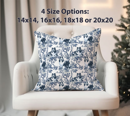 Rough Collie Pillow Cover - Toile