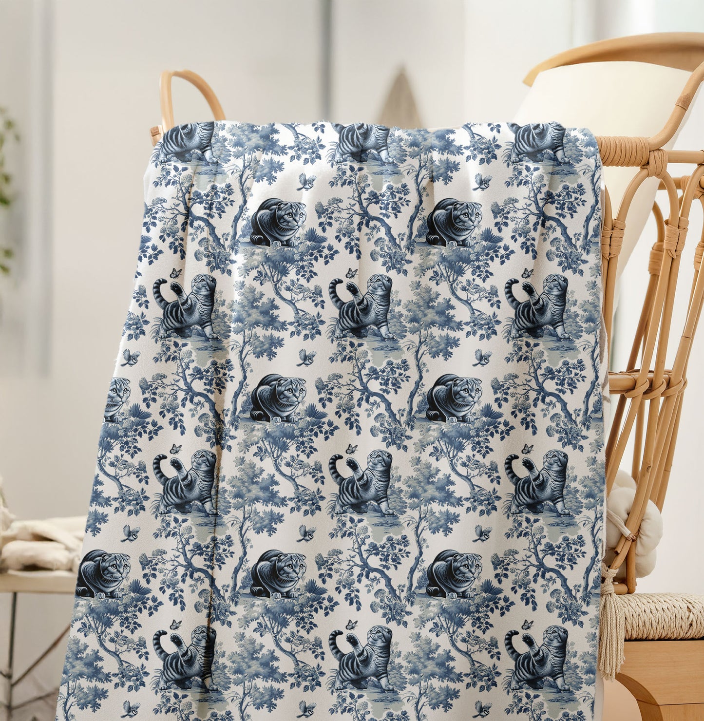 Scottish Fold Cat Blanket - Toile