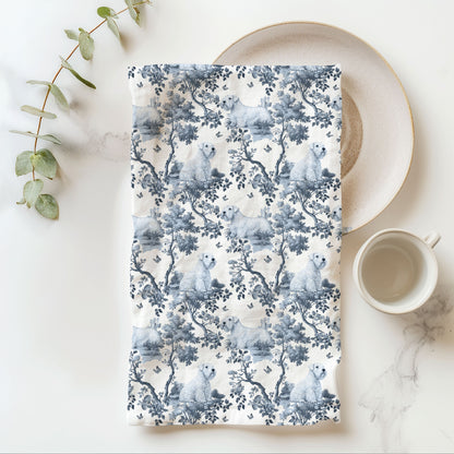 Sealyham Terrier Cotton Tea Towels - Toile Pattern