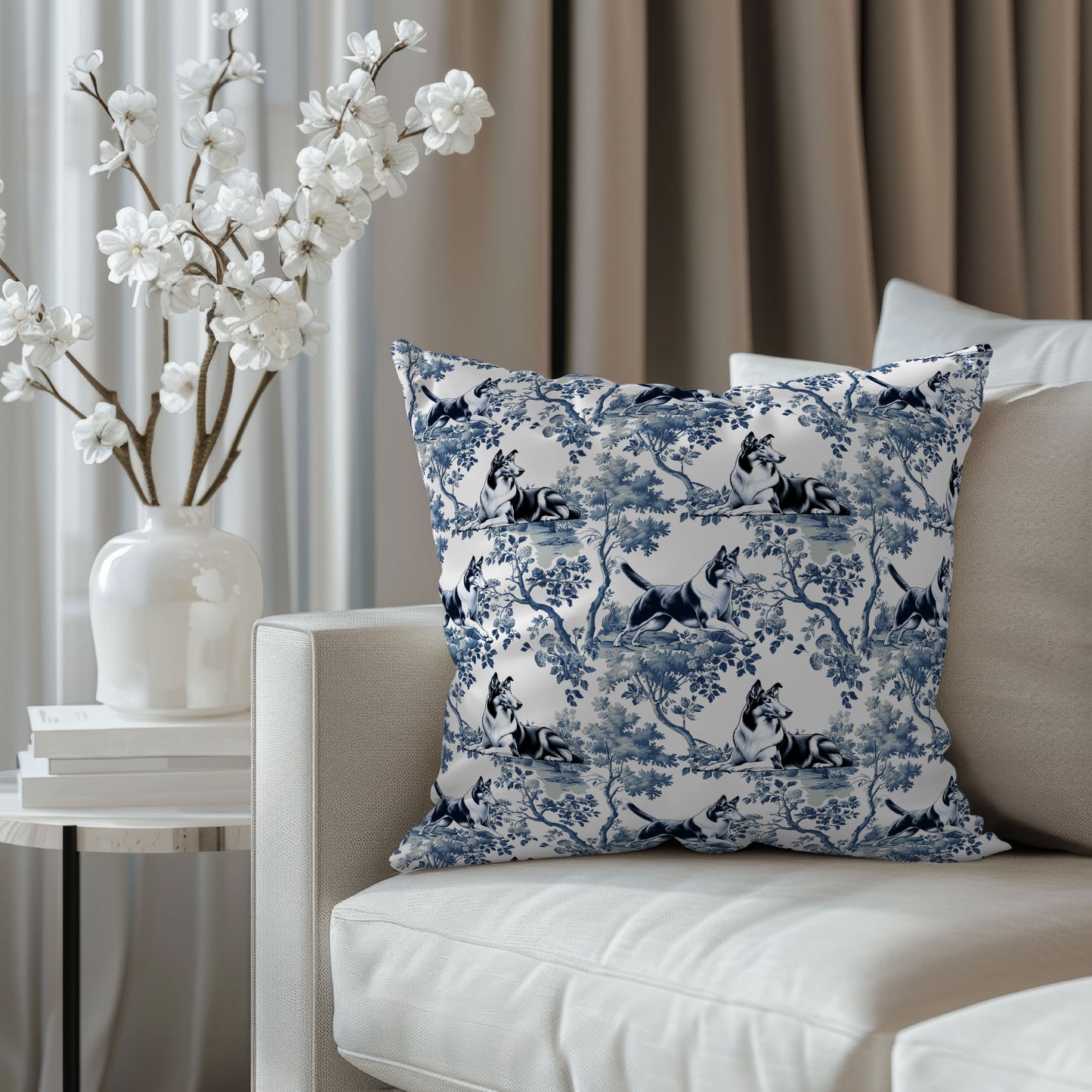 Smooth Collie Pillow Cover