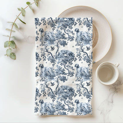 Spinone Italiano Cotton Tea Towels -Toile Pattern