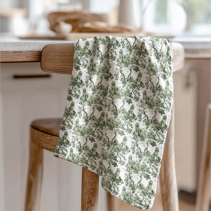 Standard Poodle Garden Toile tea towel