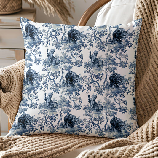 Tabby Cat Pillow Cover - Toile