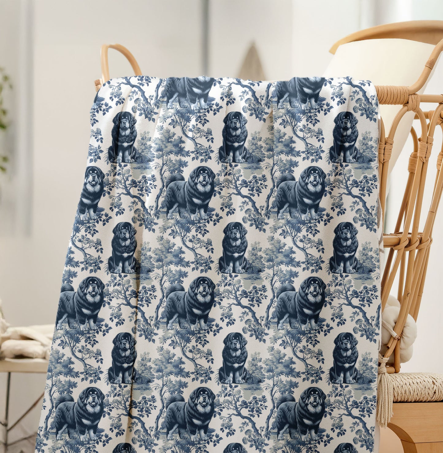 Tibetan Mastiff Blanket - Toile Pattern