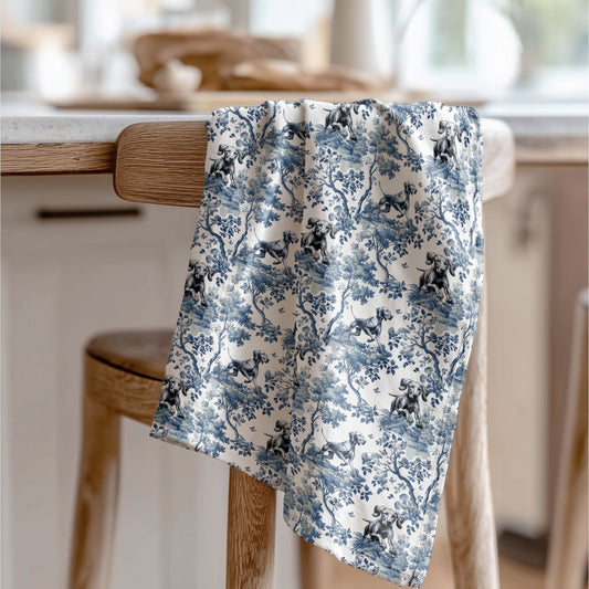 Vizsla Cotton Tea Towels -Toile Pattern