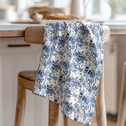 West Highland Terrier Cotton Tea Towels -Toile Pattern