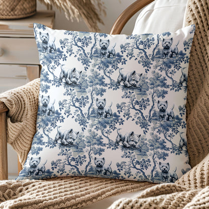West Highland Terrier Pillow Cover - Toile