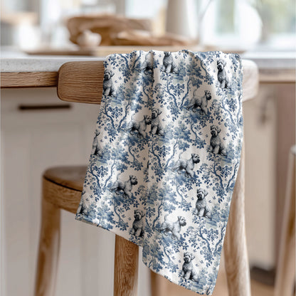Wheaten Terrier Cotton Tea Towels - Toile Pattern