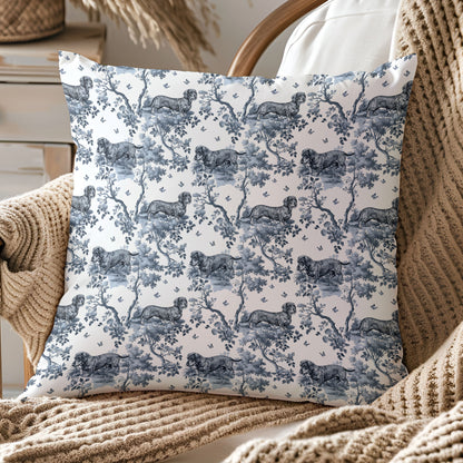 Dachshund Wirehaired Pillow Cover - Toile