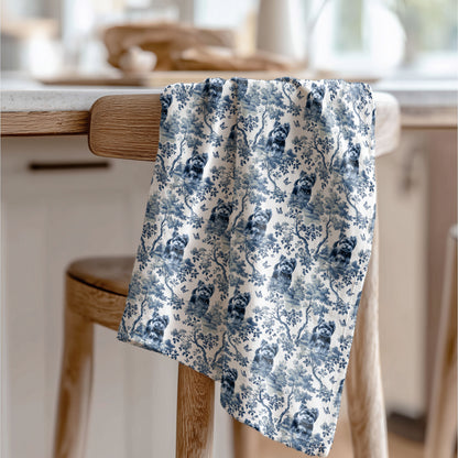 Yorkshire Terrier Cotton Tea Towels - Toile Pattern