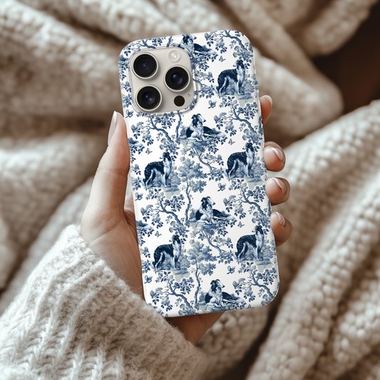 Borzoi Phone Case - Toile Pattern