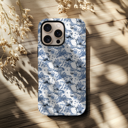 Whippet Phone Case - Toile Pattern